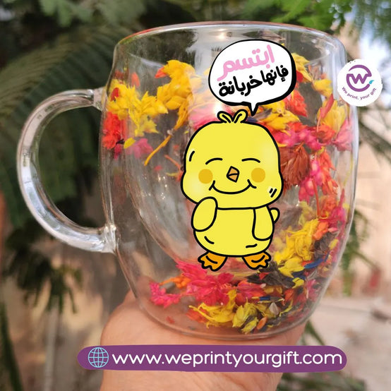 Flowers Double Wall Mug- Funny comic - WE PRINT