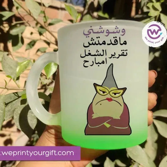 Frosted Glass Mug-Monsters - WE PRINT