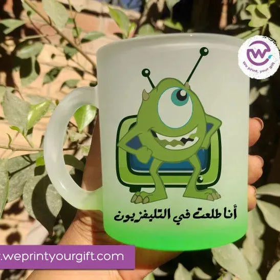 Frosted Glass Mug-Monsters - WE PRINT