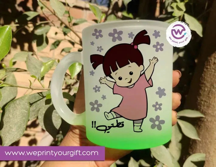 Frosted Glass Mug-Monsters - WE PRINT