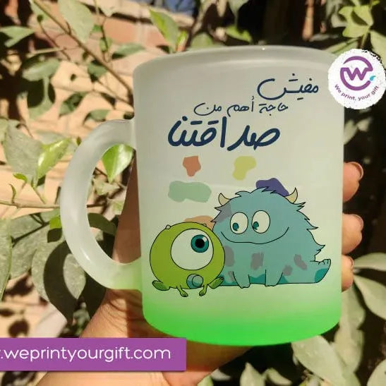 Frosted Glass Mug-Monsters - WE PRINT