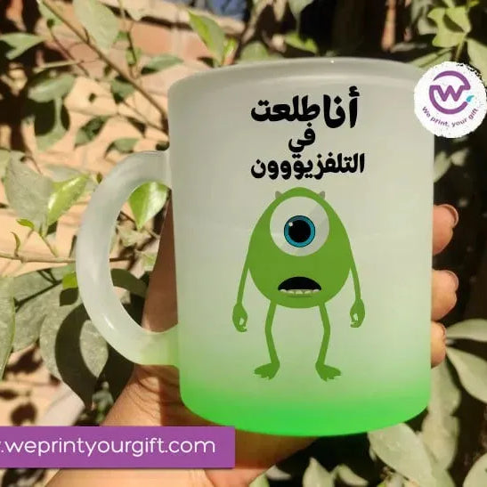 Frosted Glass Mug-Monsters - WE PRINT