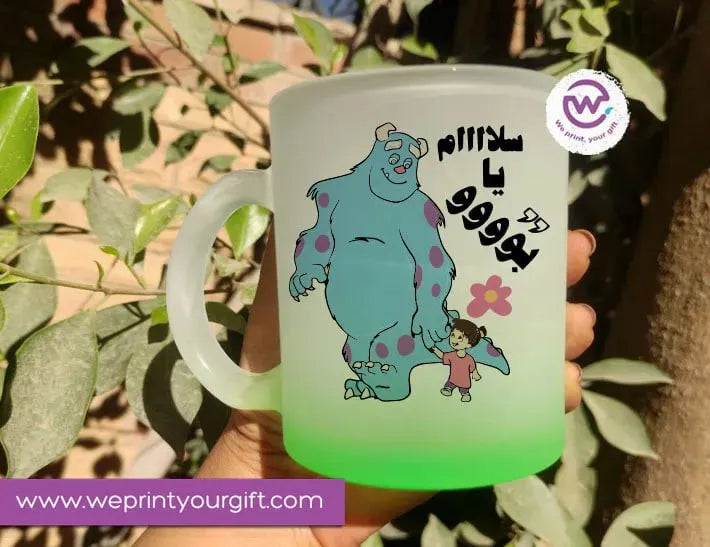 Frosted Glass Mug-Monsters - WE PRINT