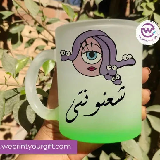 Frosted Glass Mug-Monsters - WE PRINT