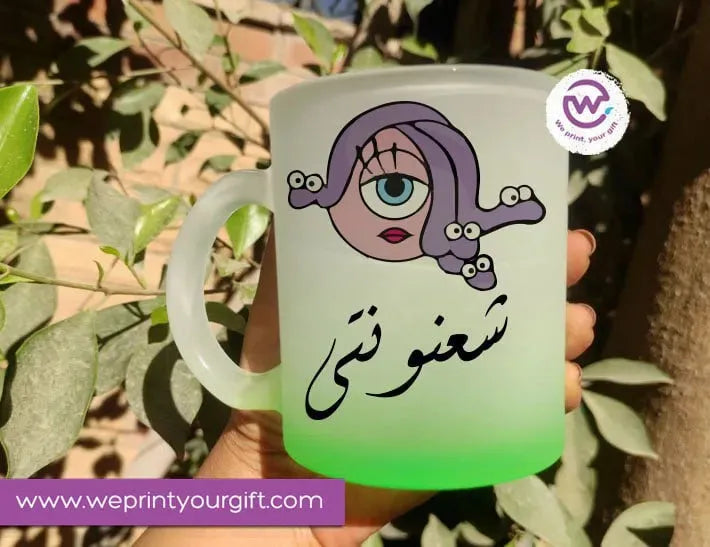 Frosted Glass Mug-Monsters - WE PRINT