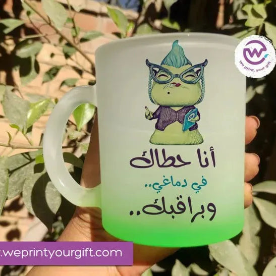 Frosted Glass Mug-Monsters - WE PRINT