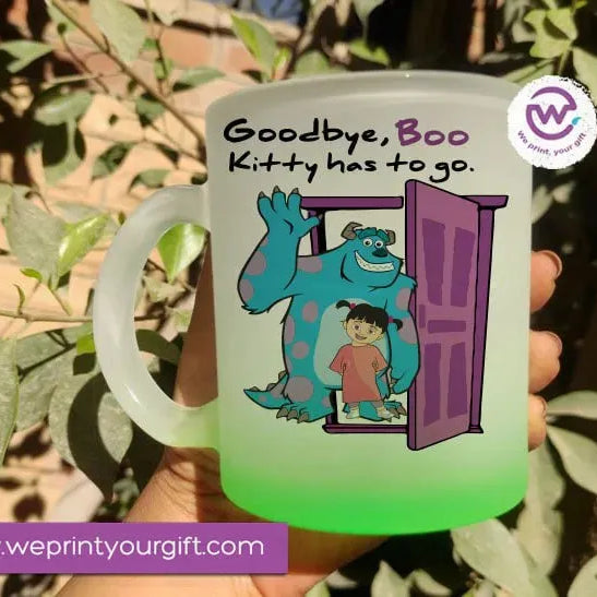 Frosted Glass Mug-Monsters - WE PRINT