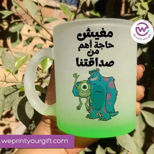 Frosted Glass Mug-Monsters - WE PRINT