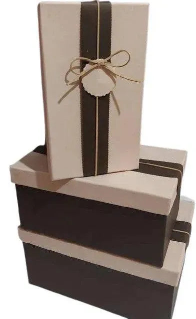 Gift Box - Beige striped - WE PRINT