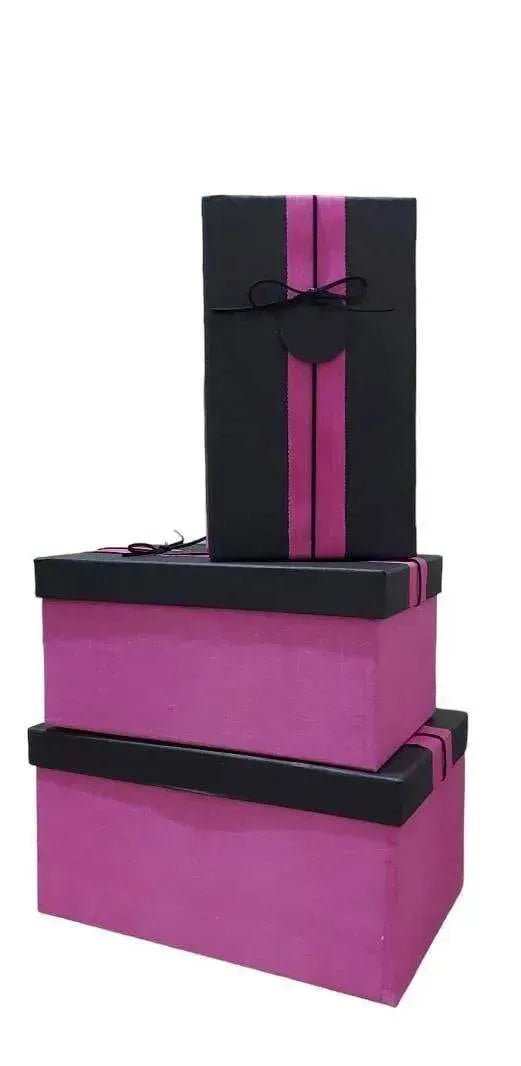 Gift Box - Fuchsia striped - WE PRINT