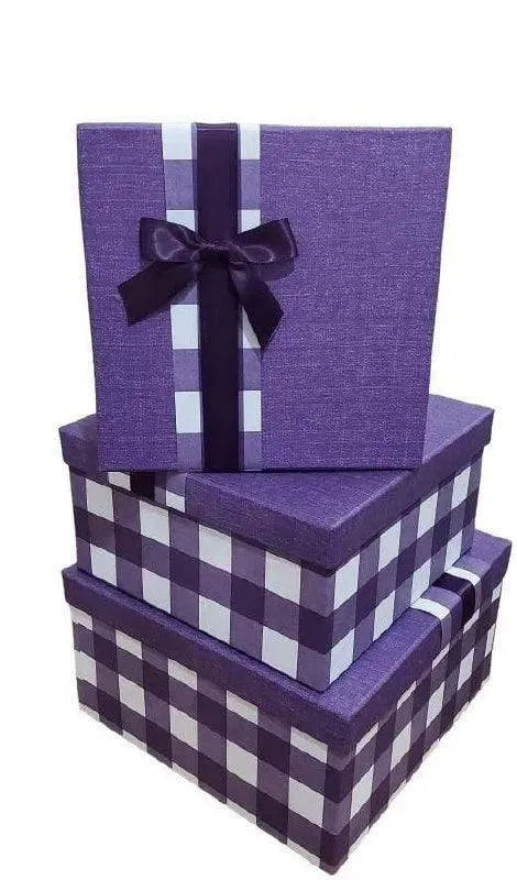 Gift Box -Purple checks - WE PRINT