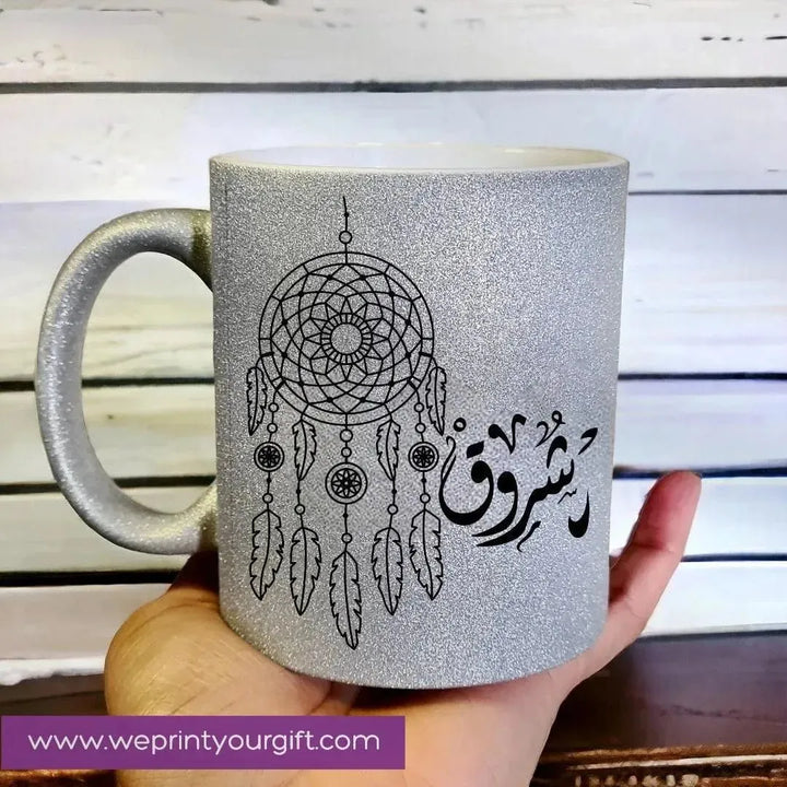 Glitter Mug Arabic Names - WE PRINT