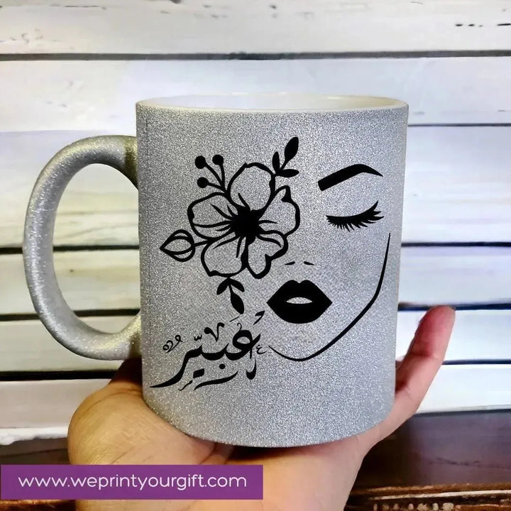 Glitter Mug Arabic Names - WE PRINT