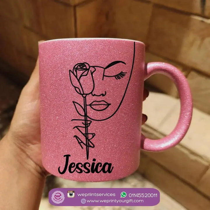 Glitter Mug - Faces - WE PRINT