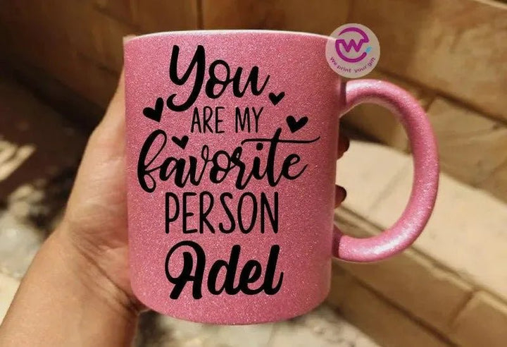 Glitter Mug - love is - WE PRINT