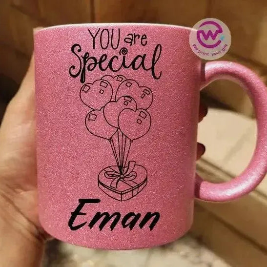 Glitter Mug - love is - WE PRINT