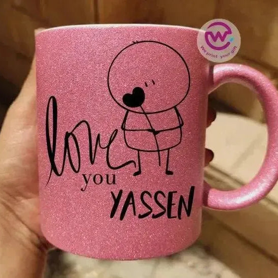 Glitter Mug - love is - WE PRINT