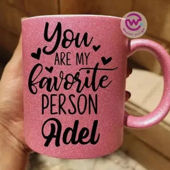 Glitter Mug - love is - WE PRINT