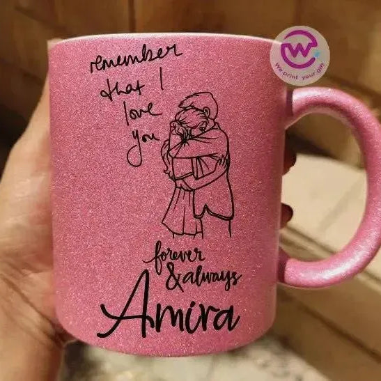 Glitter Mug - love is - WE PRINT