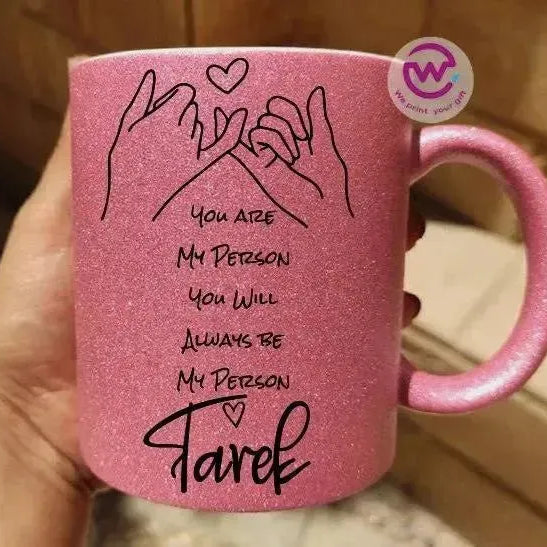 Glitter Mug - love is - WE PRINT