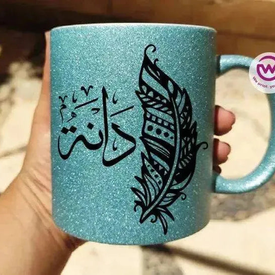 Glitter Mug -Names-A - WE PRINT