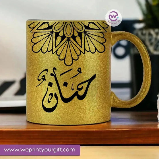 Glitter Mug -Names-B - WE PRINT