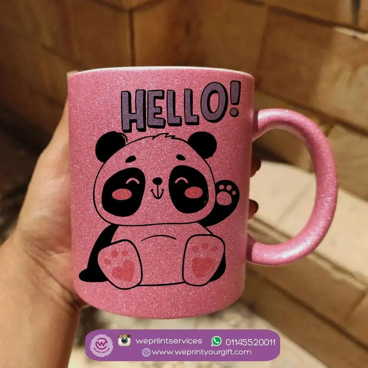 Glitter Mug - Panda - WE PRINT