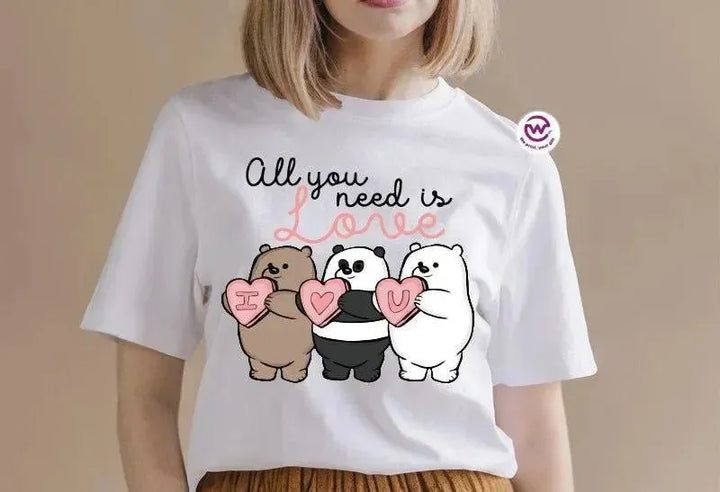 Half sleeve T-shirt-3 Bears - WE PRINT