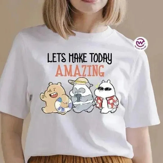 Half sleeve T-shirt-3 Bears - WE PRINT