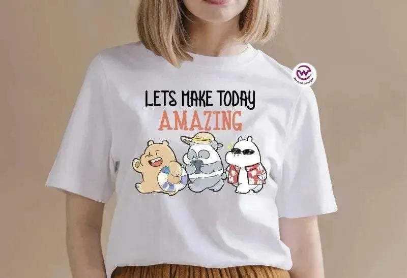 Half sleeve T-shirt-3 Bears - WE PRINT