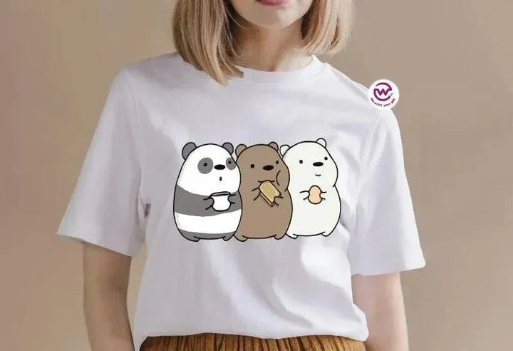 Half sleeve T-shirt-3 Bears - WE PRINT