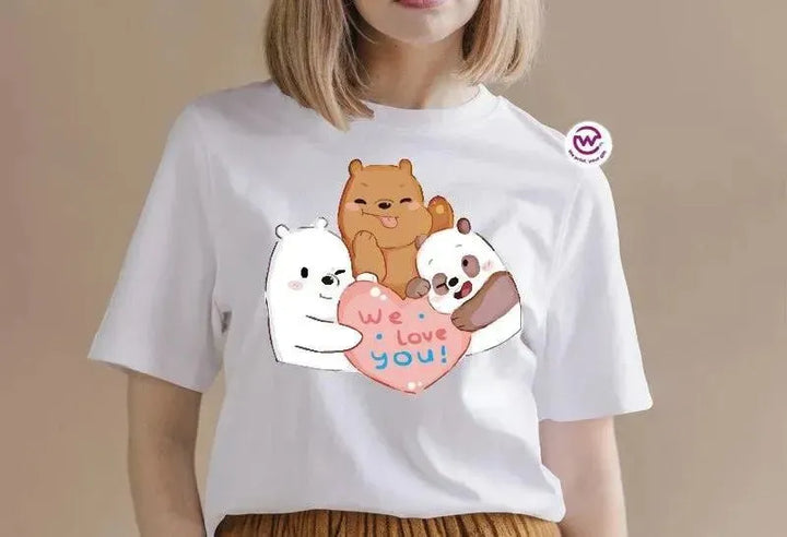 Half sleeve T-shirt-3 Bears - WE PRINT