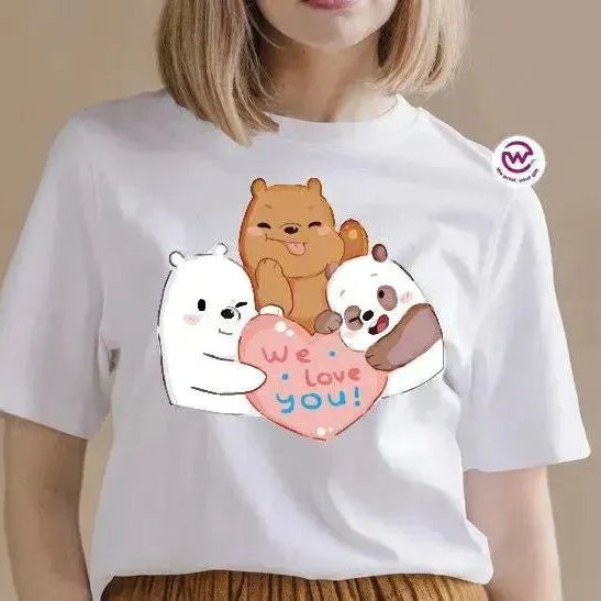 Half sleeve T-shirt-3 Bears - WE PRINT