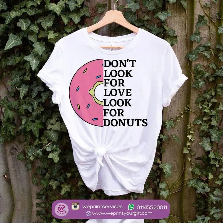 Half sleeve T-shirt- Donuts - WE PRINT