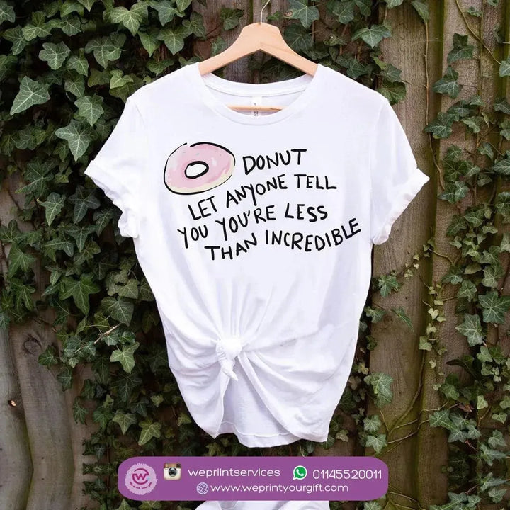 Half sleeve T-shirt- Donuts - WE PRINT