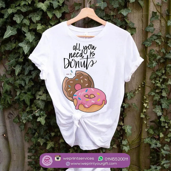 Half sleeve T-shirt- Donuts - WE PRINT