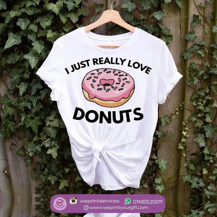 Half sleeve T-shirt- Donuts - WE PRINT