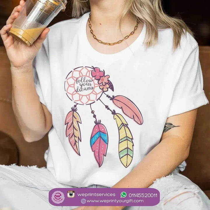 Half sleeve T-shirt- Dream Catcher - WE PRINT