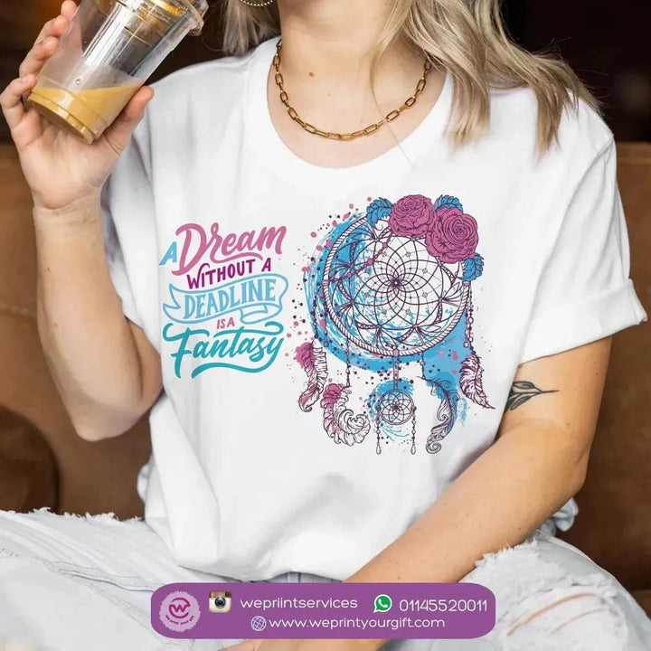 Half sleeve T-shirt- Dream Catcher - WE PRINT