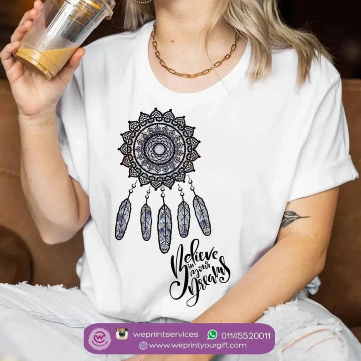 Half sleeve T-shirt- Dream Catcher - WE PRINT