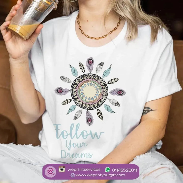 Half sleeve T-shirt- Dream Catcher - WE PRINT