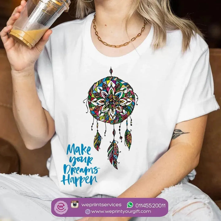 Half sleeve T-shirt- Dream Catcher - WE PRINT