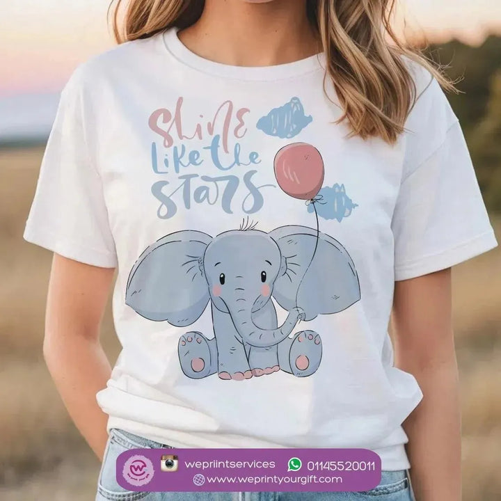 Half sleeve T-shirt- Elephant-A - WE PRINT