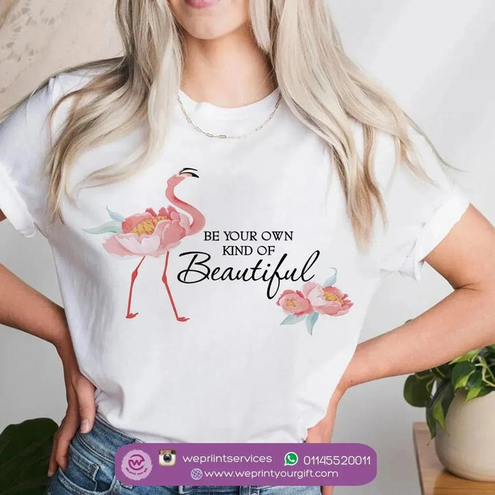 Half sleeve T-shirt - Flamingo - WE PRINT