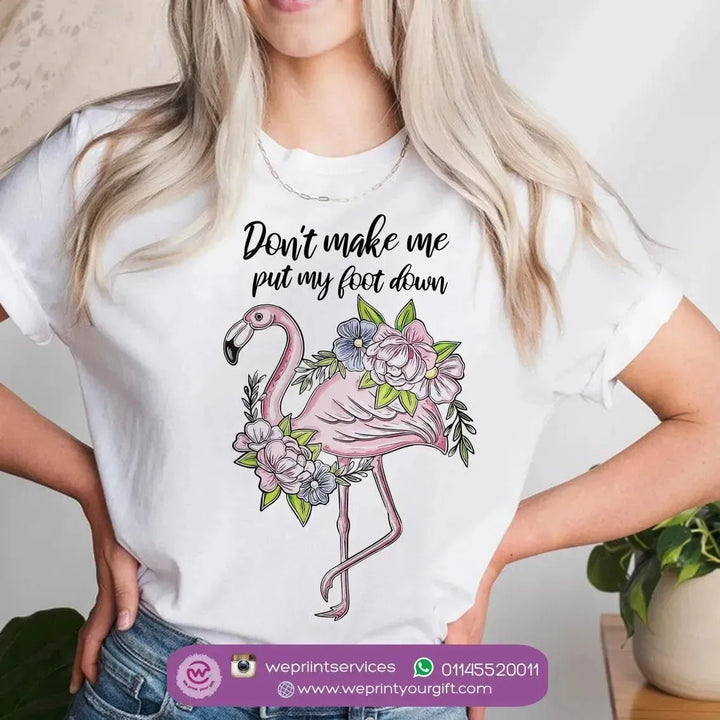 Half sleeve T-shirt - Flamingo - WE PRINT