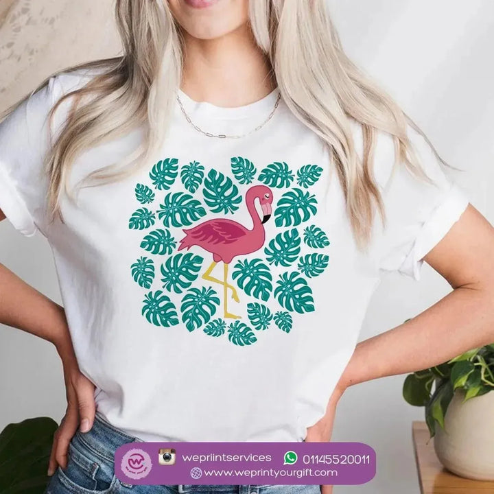 Half sleeve T-shirt - Flamingo - WE PRINT