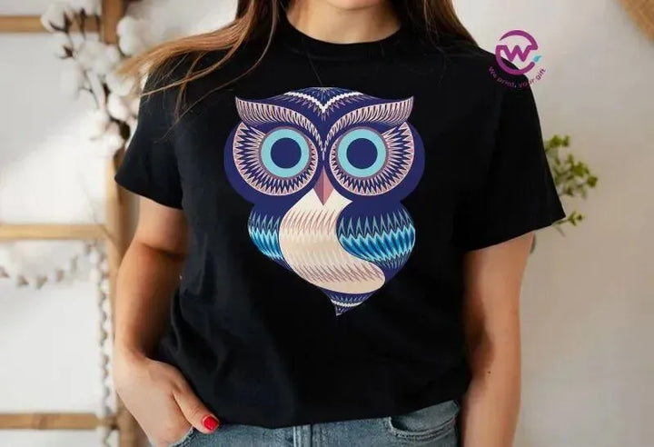 Half sleeve T-shirt- Owl-A - WE PRINT