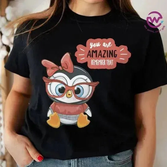 Half sleeve T-shirt- Owl-A - WE PRINT