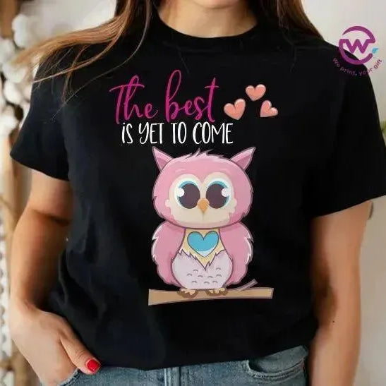 Half sleeve T-shirt- Owl-A - WE PRINT
