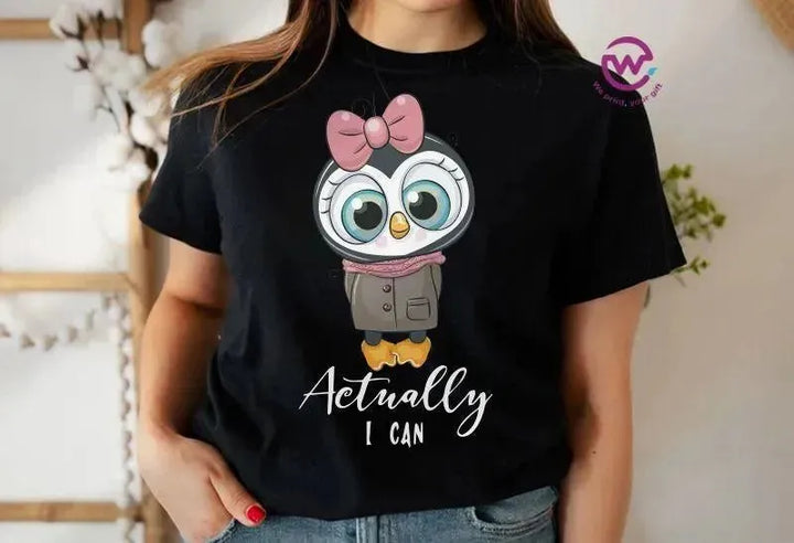 Half sleeve T-shirt- Owl-B - WE PRINT